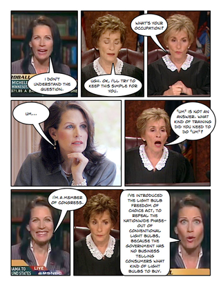 Illustration for article titled Comic Confrontations: Judge Judy Vs. Michele Bachmann